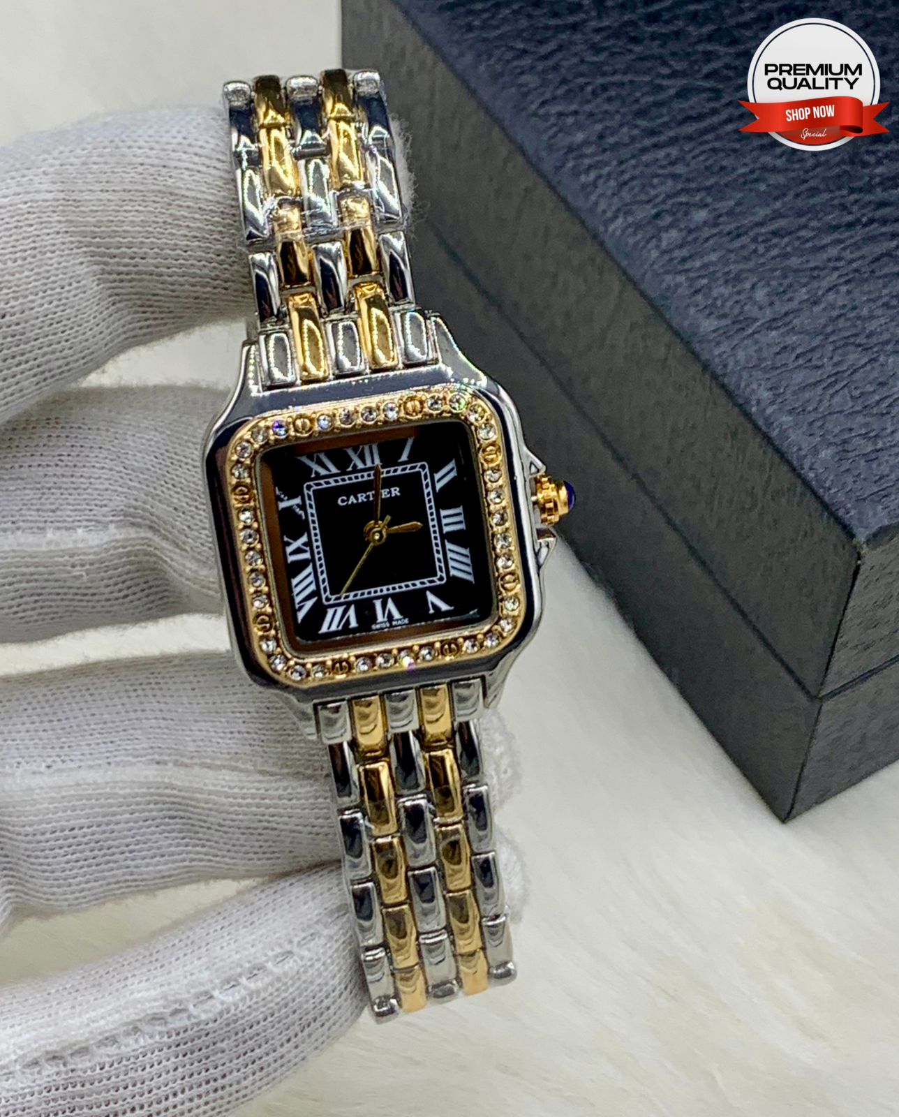Cartier Black Stainless Watch
