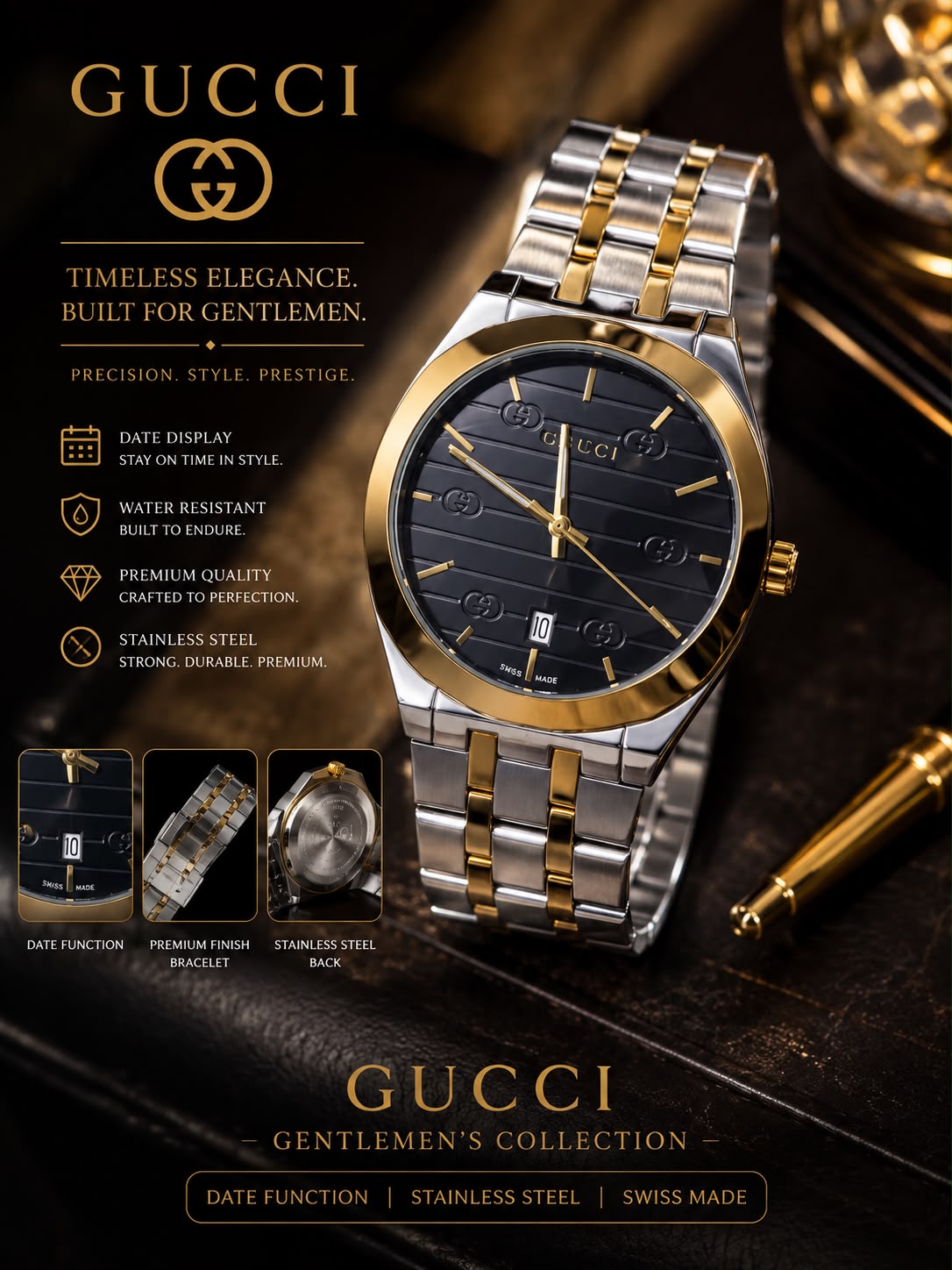 Gucci: Two-Tone Noir Masterpiece 🔮♣️✨