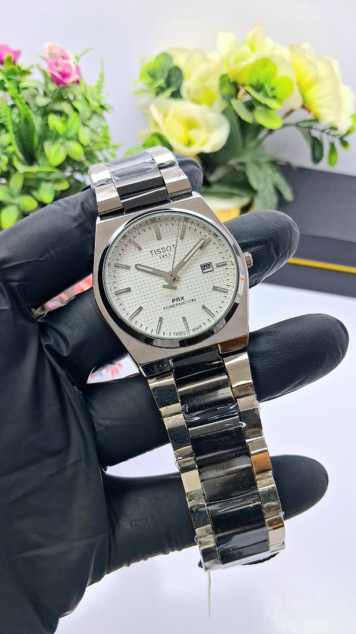 ⌚ Tissot PRX Powermatic 80 (Silver-White Dial with Metallic Steel Finish)