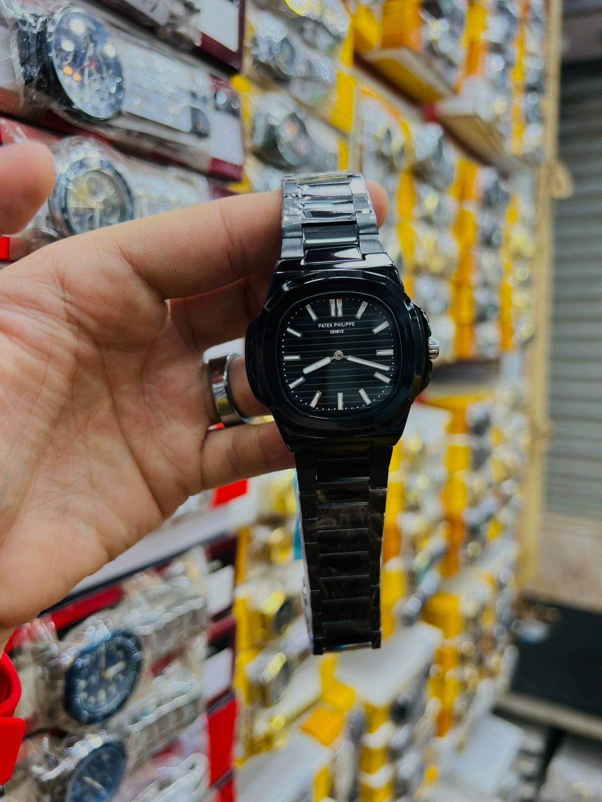 🌑 The Obsidian Phantom: Patek Philippe Nautilus (Stealth Black Edition)