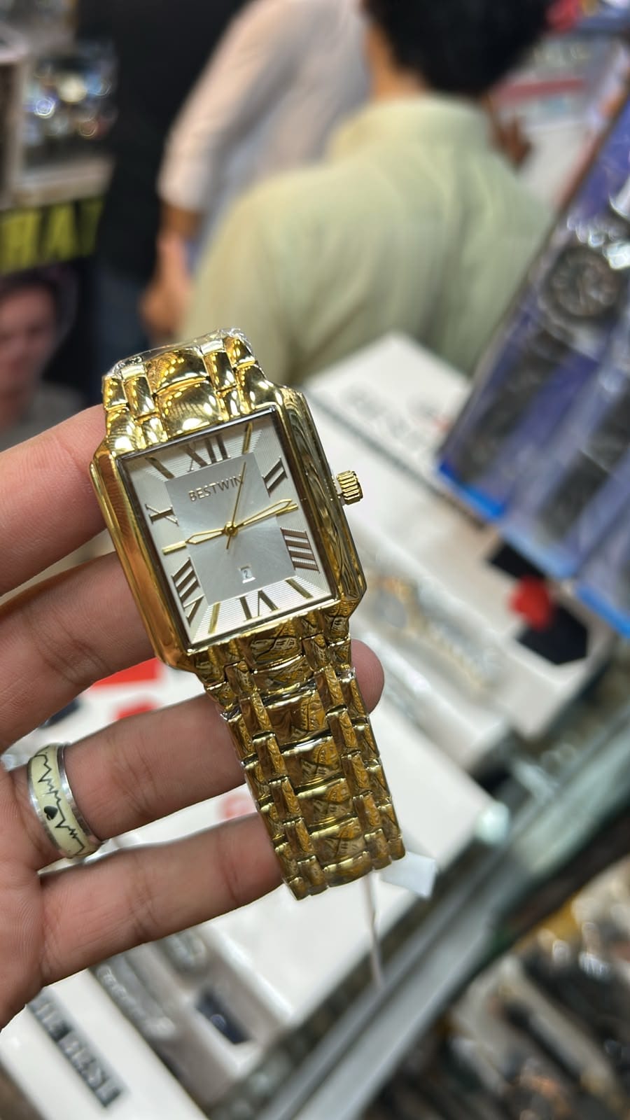 ✨ The Gilded White: Bestwin Luxury Gold Timepiece